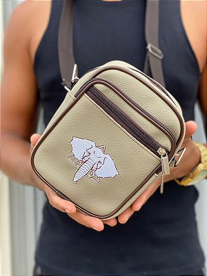 Shoulder bag REFERENCE® bege e marrom-café