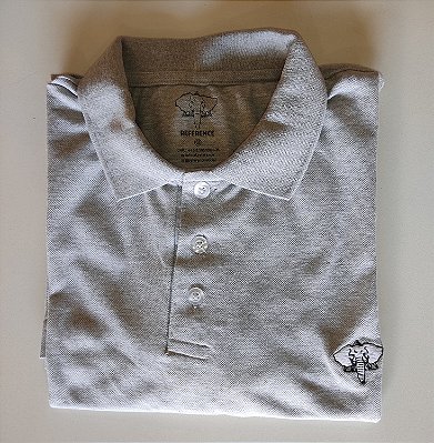 Camiseta polo piquet cinza