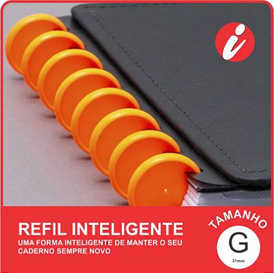 Disco Grande 31mm Laranja Neon + Elástico