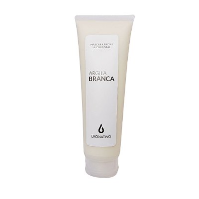 Máscara de Argila Branca Clareadora Facial e Corporal Natural Vegano