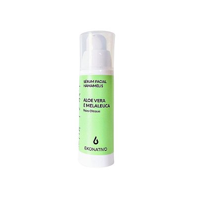 Sérum Facial de Hamamelis e Aloe Vera Para Peles Oleosas