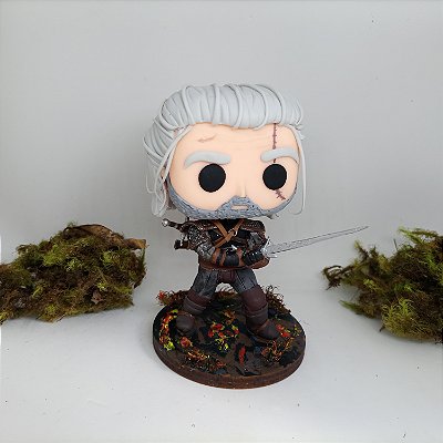Geralt de Rívia - The Witcher 3  - Funko Pop em porcelana fria - action figure - custom