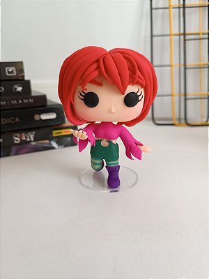 Wilhelmina Will Vandom W.I.T.C.H. no estilo funko pop em biscuit - action figure - custom