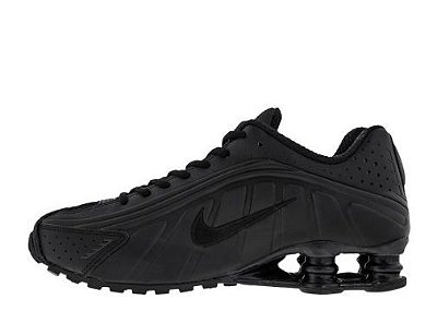 nike shox r4 prata e preto