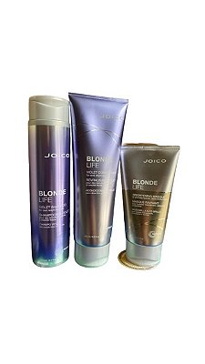 KIT Joico Blonde Life Violet Shampoo+Codicionador e Máscara Blonde Life
