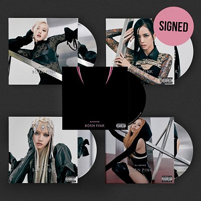 BLACKPINK: Born Pink (AUTOGRAFADO) - Bundle 4 CDs + 3 K7s + 4 Cards Autografados