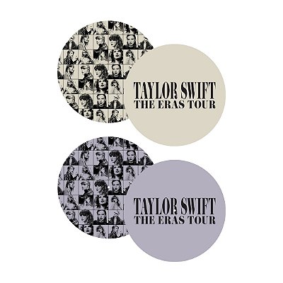 TAYLOR SWIFT: The Eras Tour Slipmat - Kit Com 2 Tapetinhos Para Tocador de Vinil (Merch Oficial)