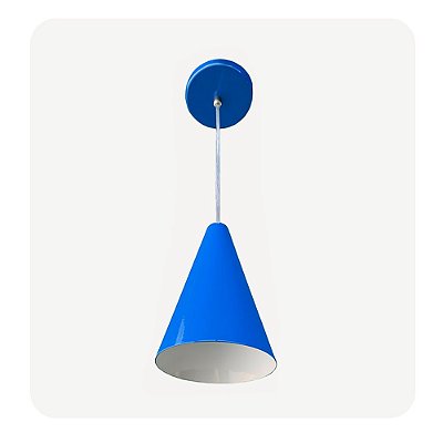 Luminária cone - Azul com branco