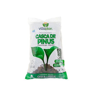 Casca de Pinus Polida Pequena Vitaplan 1kg 100% Biodegradável