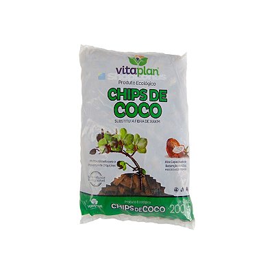 Chips de Coco para Cobertura e Plantio Vitaplan 200g