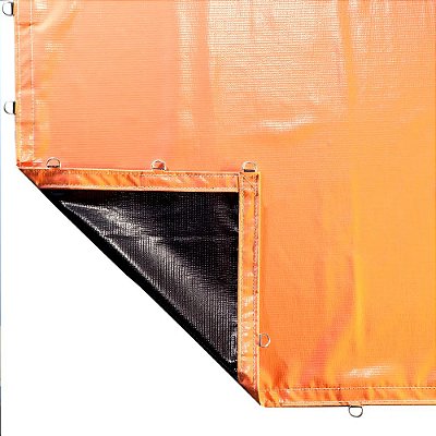 Lona Para Caminhão Vinilona Sansuy Pvc Laranja/preto 8x4