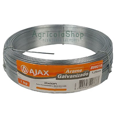 Arame Galvanizado Liso BWG 18 1,24mm Rolo 1kg 105 metros