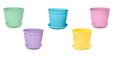 Kit 5 Vasos Coloridos n3,5 + Prato coloridos n1,2 nutriplan