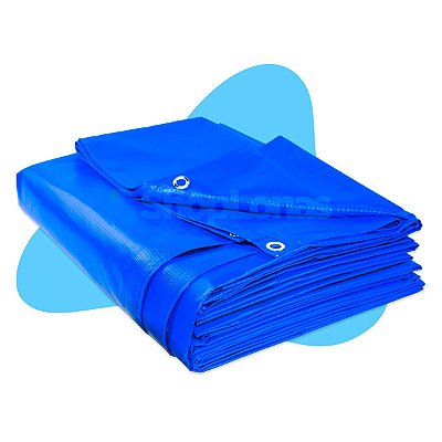 Lona Multiuso Piscina 6,5x3,5m Cobertura PVC Emborrachado 500 Azul