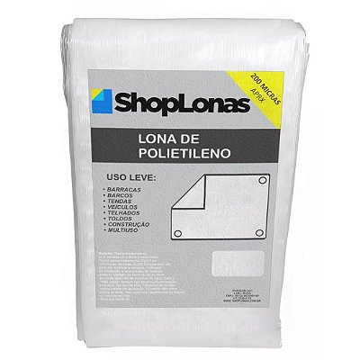 Lona Leve Transparente 200 Micras Shoplonas 3x3M