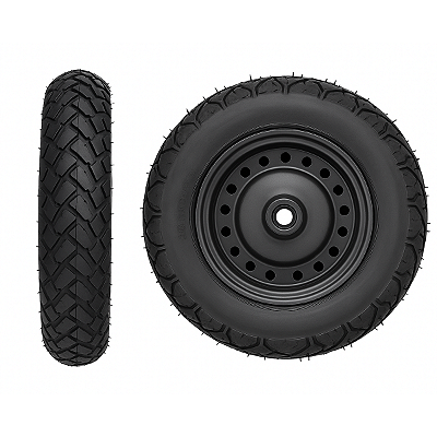 Roda Ajax Pneumatica Com Rolamento Rolete 2 Lonas 3.25-8