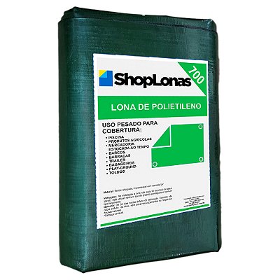 Lona Polietileno Verde/Preto 4x4 700 Micras