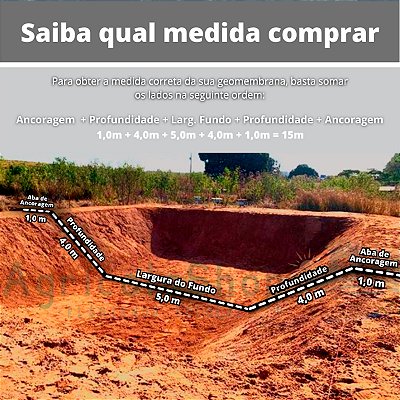 Geomembrana 25x20 m PEAD 800 Micras 0,8mm Para Lagoas E Tanques