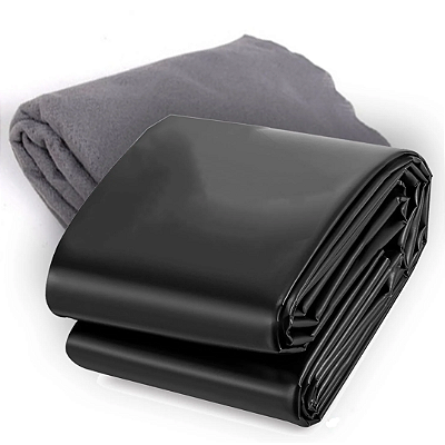 Kit Geomembrana 12x8m PEAD 500 Micras com Bidim Piscicultura Impermeável