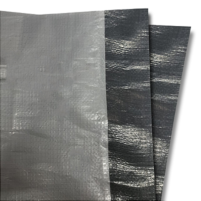 Cortina Aviário Blackout Preto e Prata 2,60x11