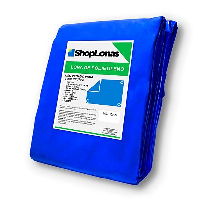 Lona Multiuso Azul 7x5,5 300 Micras Prot. Uv Impermeável