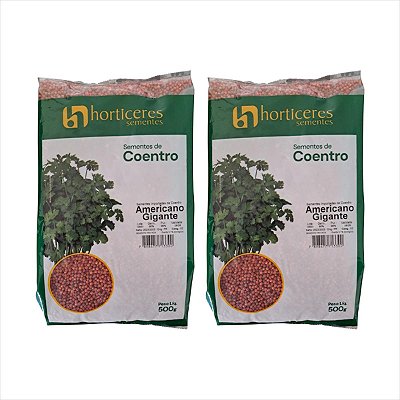 Semente Coentro Americano Gigante 500g Horticeres 2 Pacotes