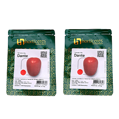 Tomate Híbrido Dante 1000 Sementes - Kit 2 Pacotes