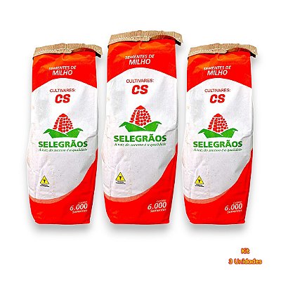Kit 2 Un. Semente De Milho Verde CS 3663 1,8kg -Para Lavouras Produtivas