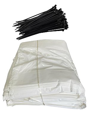 Saco Silagem 51x110x120 + 100 Unidades Abraçadeiras