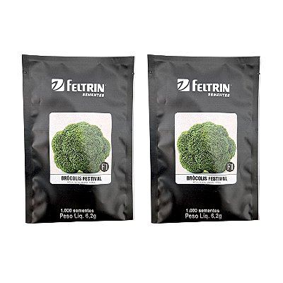 2000 Sementes Brócolis De Cabeça Festival Feltrin