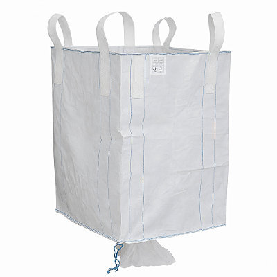 SACO BIG BAG C3 BOCA ABERTA E VALVULA DE DESCARGA 90X90X120 - 50 UNIDADES