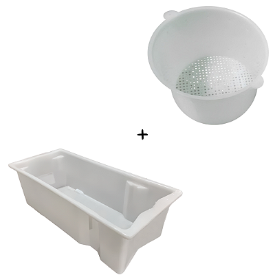 1 Caixa Transporte 24L + 1 Forma 1kg | Kit Injesul Para Queijeiros