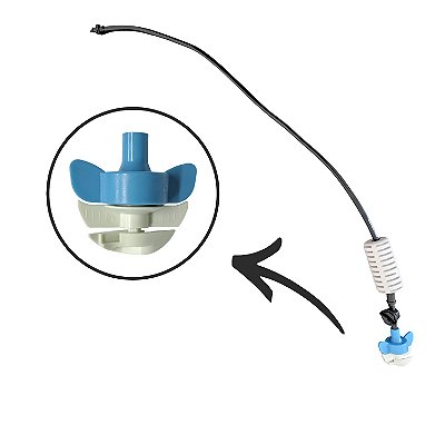 20 Unidades Microaspersor Ecodrip Invertido Horta 65L/h 50 cm