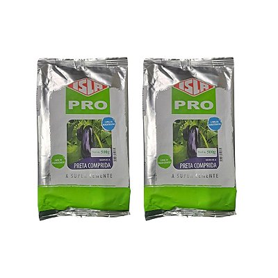 1kg Semente Berinjela Embu Preta Comprida Isla Original