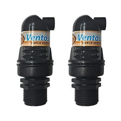 Kit 2 Válvulas Ventosa 3/4 Duplo Efeito Plasnova Para Irrigação Agrícola