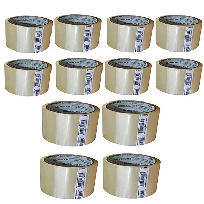 Fita PP 48mmx40m Sulamericana Transparente - Pacote com 12 UN