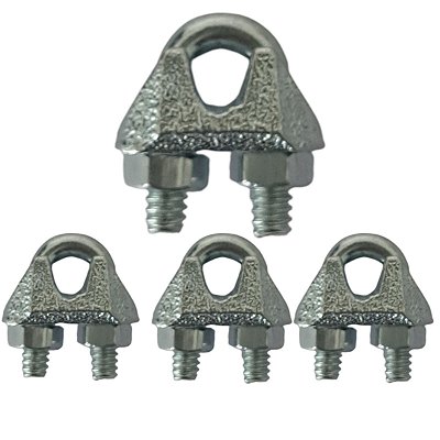 Grampos Para Cabo de Aço 1/8" Tipo Pesado 50 Unidades - Starfer
