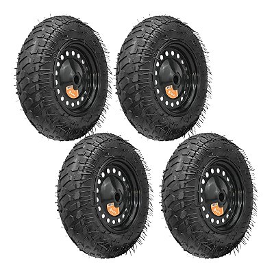 Kit 4Und Roda Pneumáticas Ajax 325-8 – Ideal Para Carrinhos de Mão e Carriolas