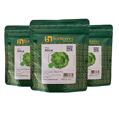 15000 Sementes Peletizada Alface Americana Alice - Horticeres