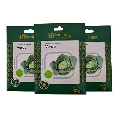 30g de Semente Repolho Verde Horticeres - Colheita Abundante