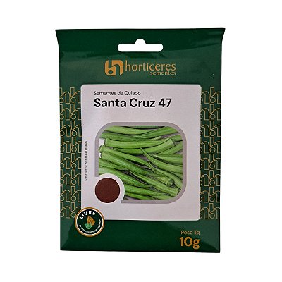 10g Sementes de Quiabo Santa Cruz Horticeres – Frutos Verdes e Brilhantes