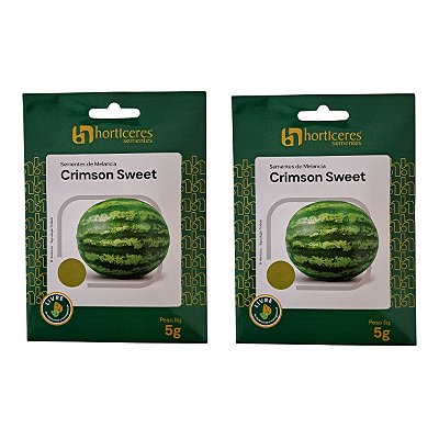 10g Sementes de Melancia Crimson Sweet Horticeres – Frutos Grandes e Polpa Vermelha
