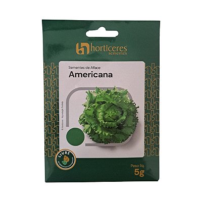 5g Sementes de Alface Americana Horticeres – Ciclo de 65-80 Dias