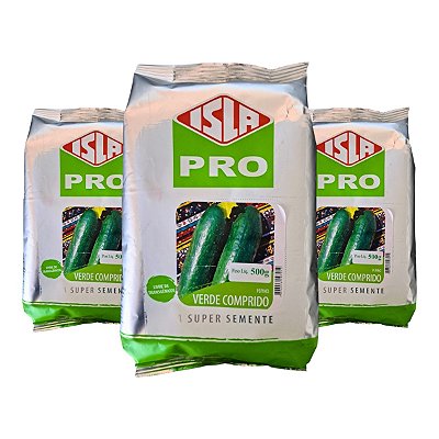 Semente Pepino Verde Comprido Isla 1,5kg – Ideal para Cultivo em Solo