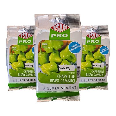 Sementes de Pimenta Cambuci Chapéu de Bispo 300g Isla – Ciclo de 90 Dias