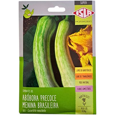 Sementes de Abóbora Menina Brasileira Precoce Isla 8g – Ciclo de 100 Dias
