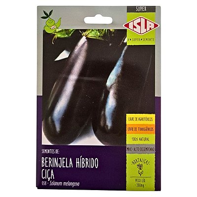 Sementes de Berinjela Ciça Híbrida Isla 300mg – Ideal Para Cultivo Comercial