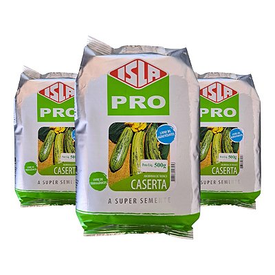 3 Unidades Sementes de Abobrinha de Tronco Caserta 500g - Isla