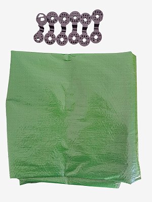 Ráfia de Solo Verde 1,8x20 Sem Costura Com Presilha - Tela de Privacidade