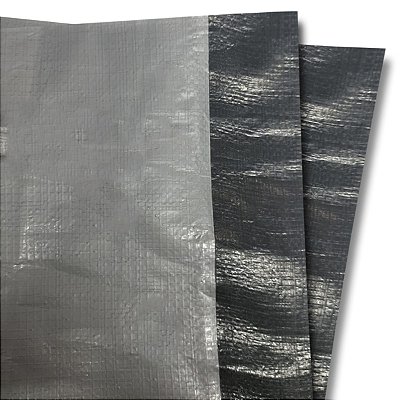 Cortina Aviário 3,10x110m Blackout Preto e Prata - Para Aves e Suínos